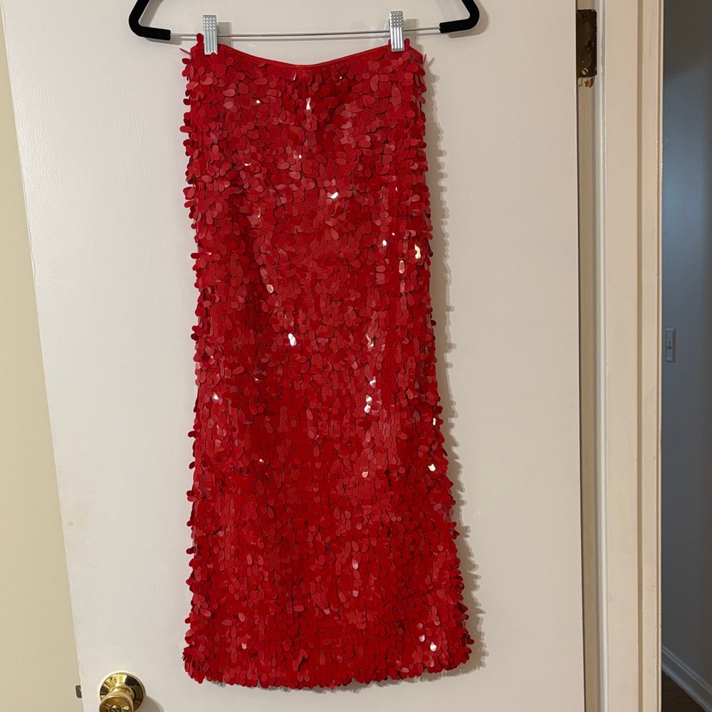 Astr Women's Amos Sequin Midi Skirt | Small - Picture 2 of 4